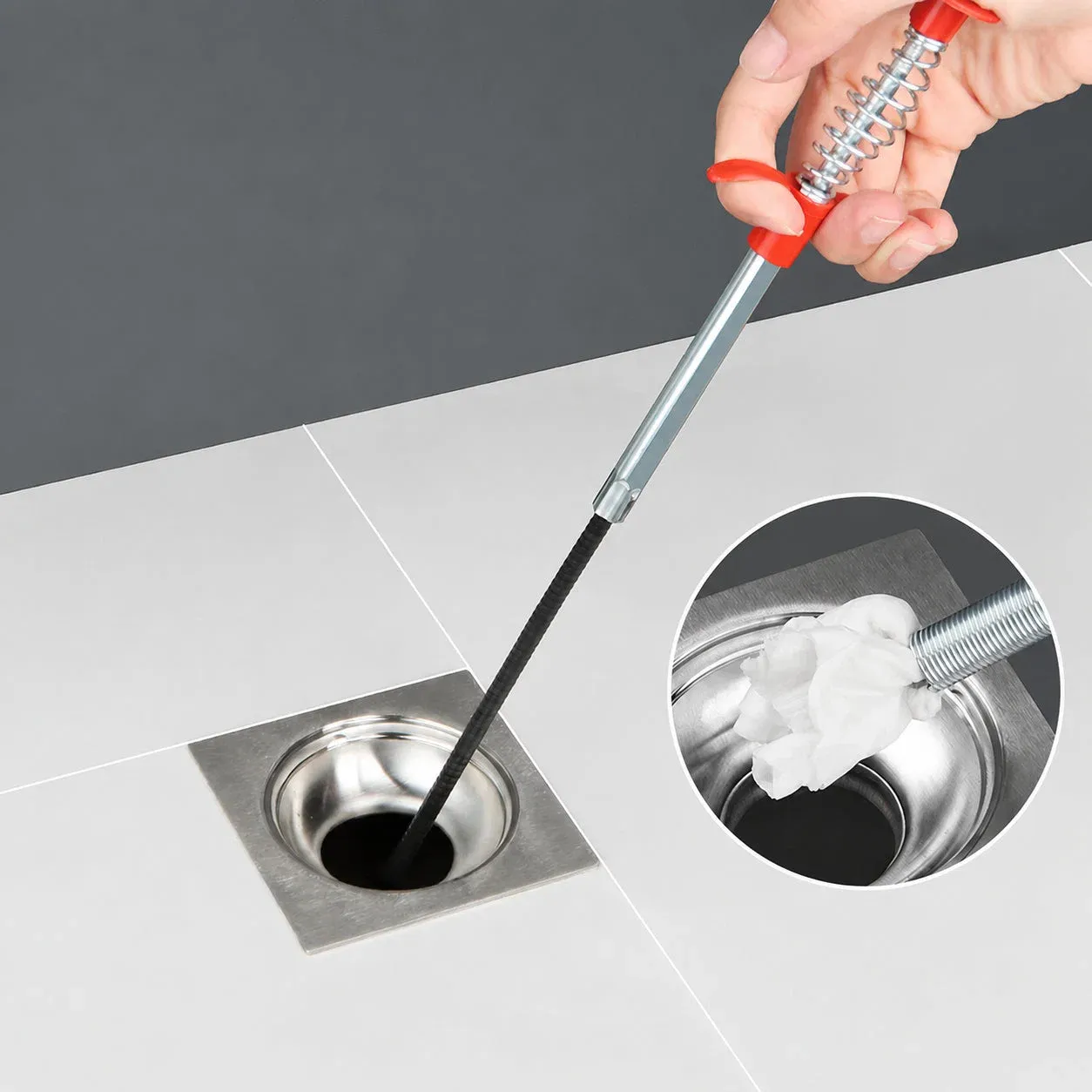 Professional Drain Clog Remover Tool — Heavy-Duty Flexible Claw