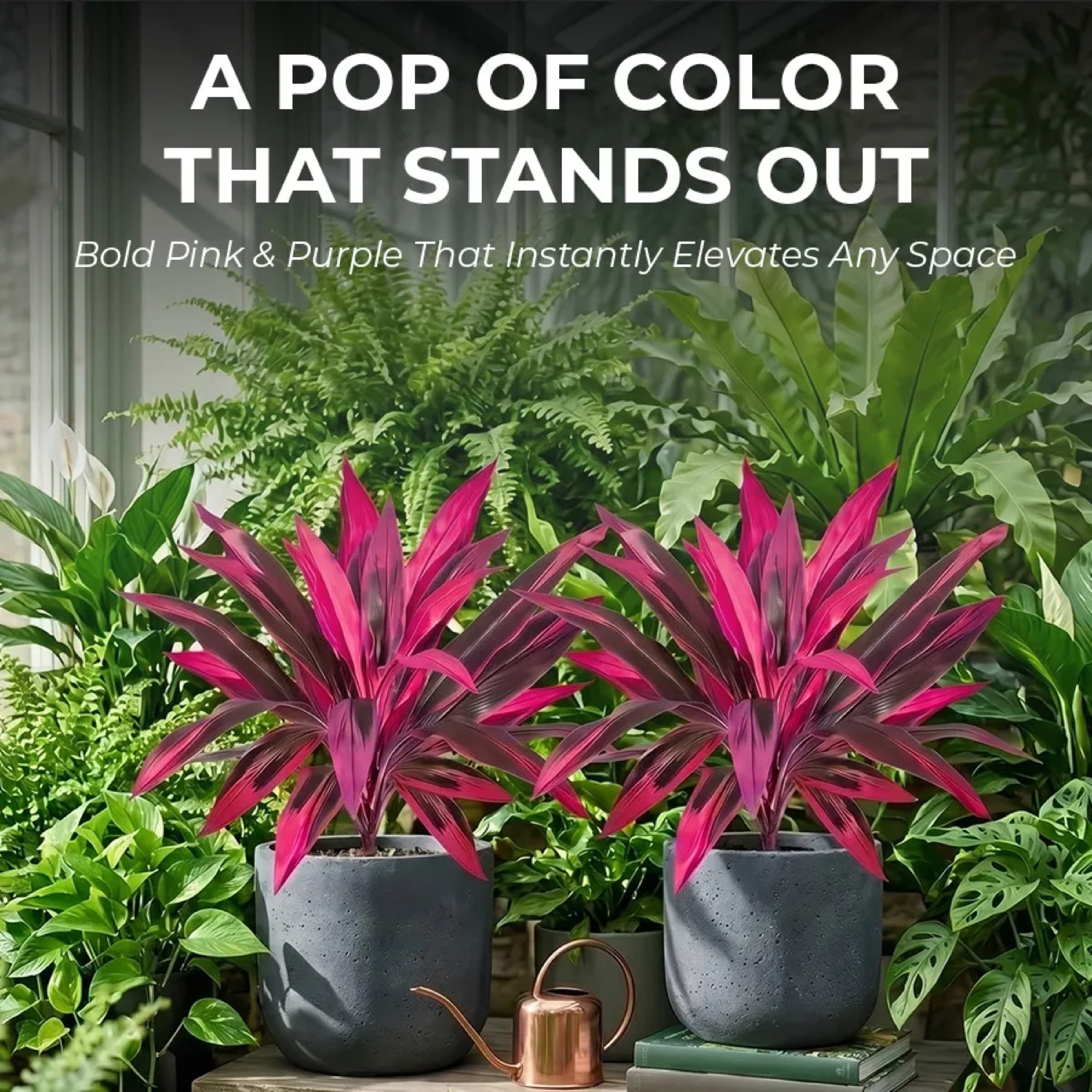 Artificial Dragon's Blood Tree Plants — 2 Pack