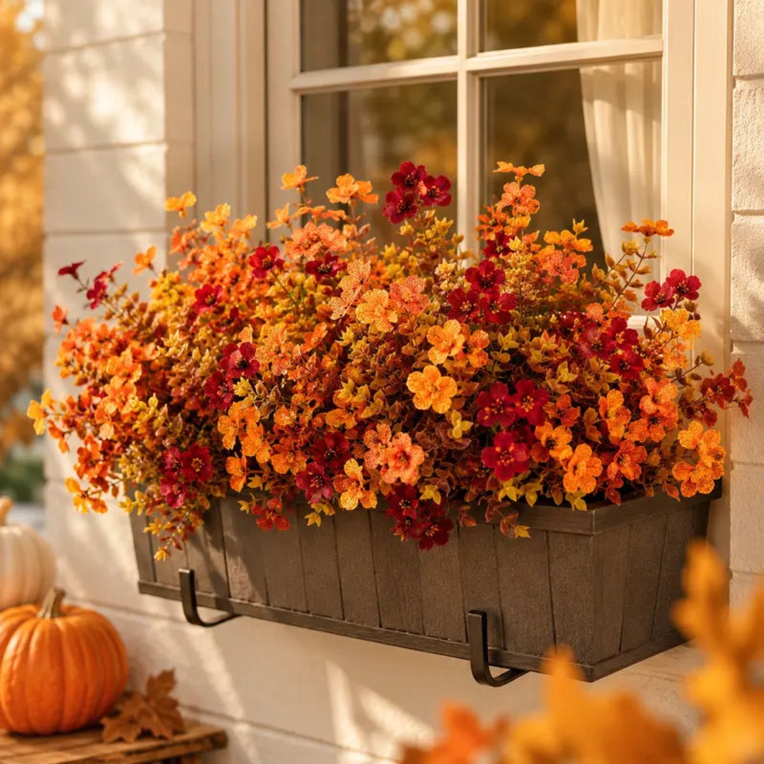 Fall Artificial Flowers — UV Resistant Outdoor Autumn Blooms