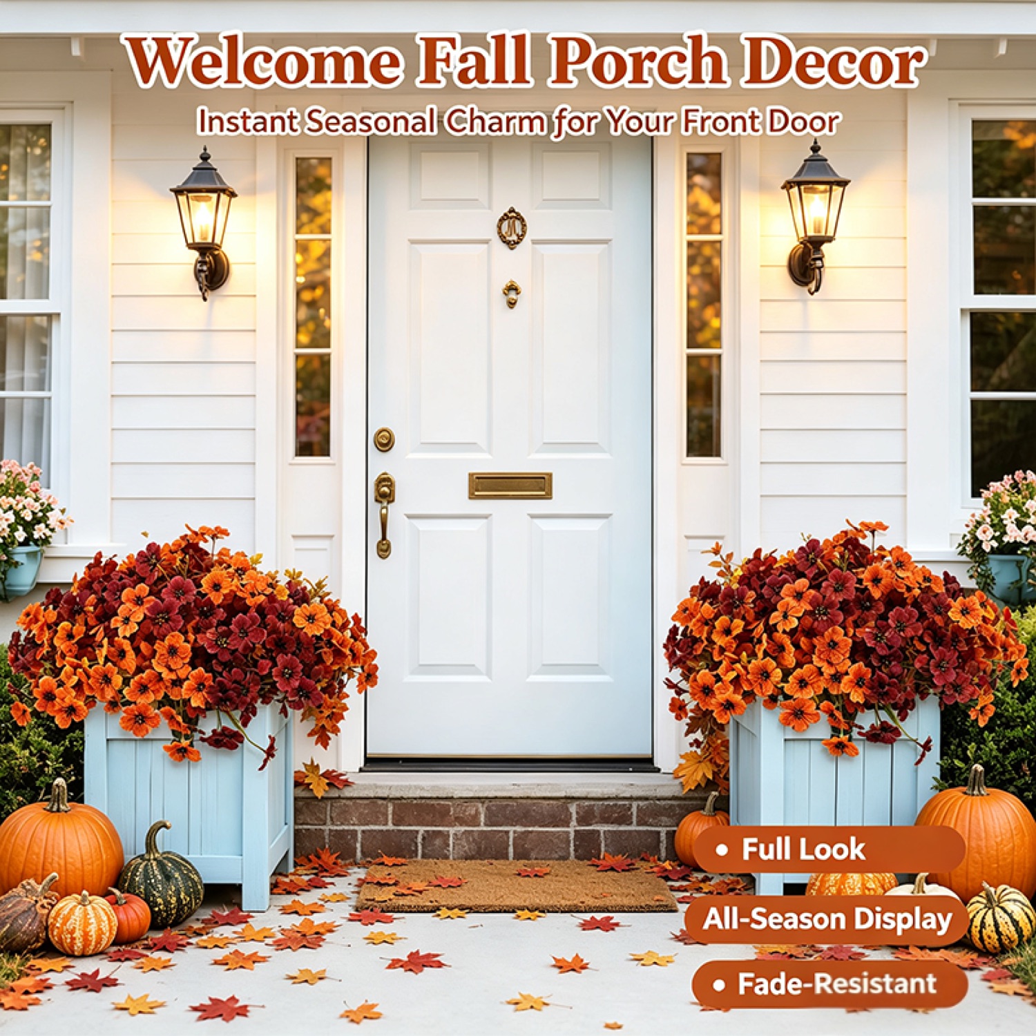 Fall Artificial Flowers — UV Resistant Outdoor Autumn Blooms