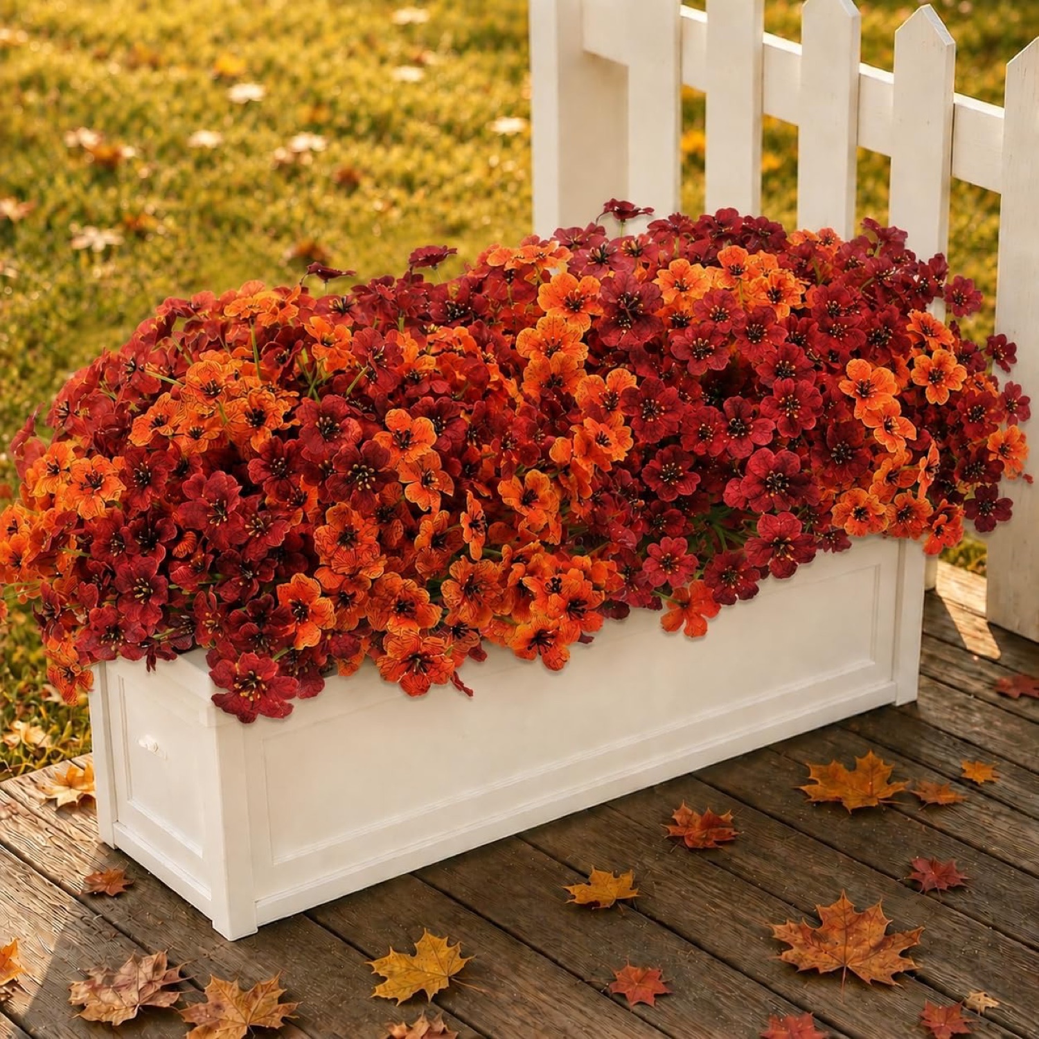 Fall Artificial Flowers — UV Resistant Outdoor Autumn Blooms